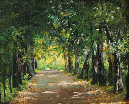 Неизвестный художник. Аллея в парке 